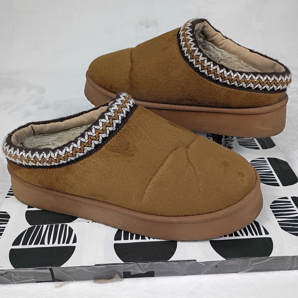 Haute Hippie Style Josie Brown Platform Slippers Faux Fur‎ Mules Womens 9M